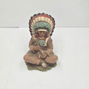 Vtg 1972 Universal Statuary Corp #225 Native American Indian Chief Peace Pipe 9"